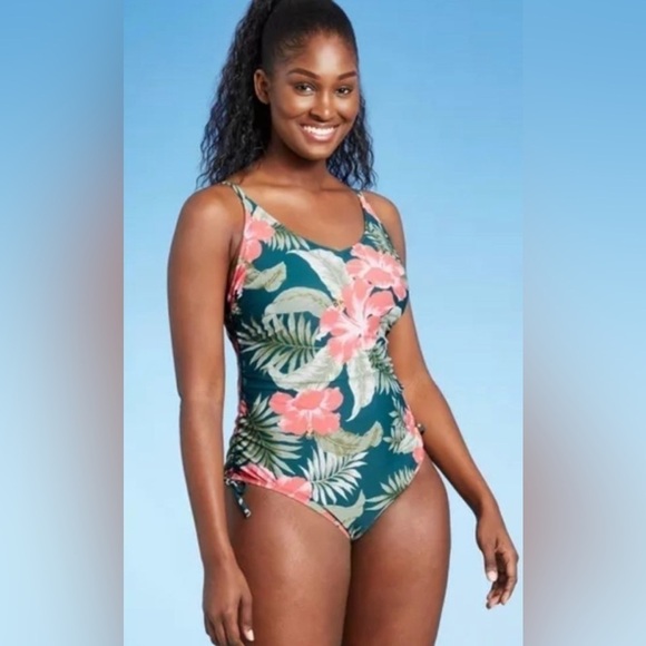 Kona Sol - Side Tie - Floral One Piece - medium - Picture 1 of 10